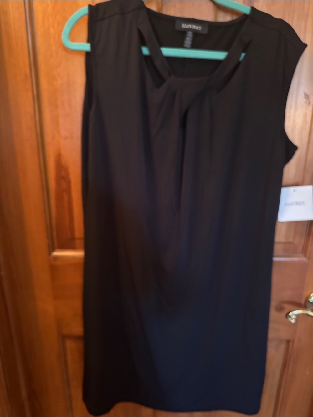 Calvin Klein Black Sleeveless Tunic Dress with Neck Detail